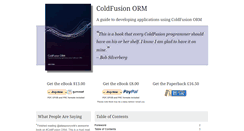 Desktop Screenshot of coldfusionormbook.com