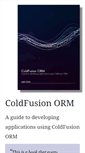 Mobile Screenshot of coldfusionormbook.com