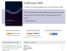 Tablet Screenshot of coldfusionormbook.com